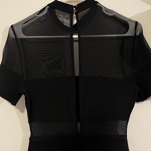 Urban Outfitters Kimchee Blue Black mesh body con dress